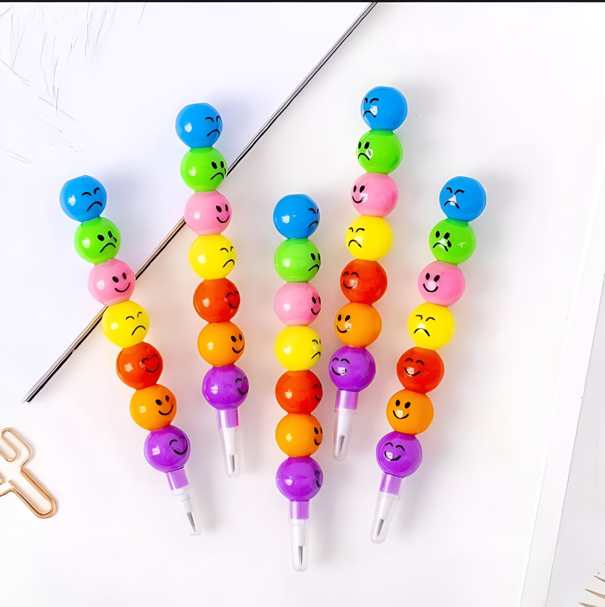 4-Piece Smiley Cartoon Pencils