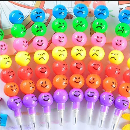 4-Piece Smiley Cartoon Pencils