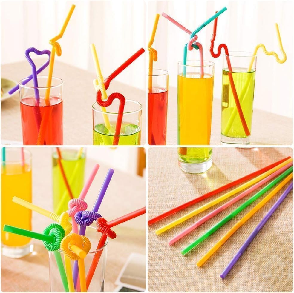 50-Piece ColorfulDrinking Straws