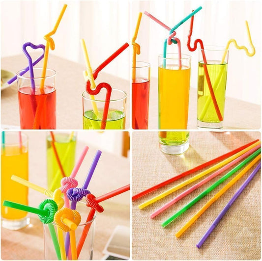 50-Piece ColorfulDrinking Straws