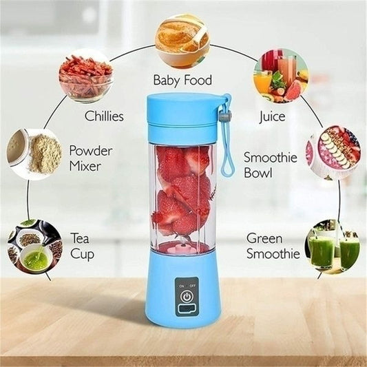 Portable 6-Blade USB Rechargeable Mini Blender – Personal Smoothie Maker