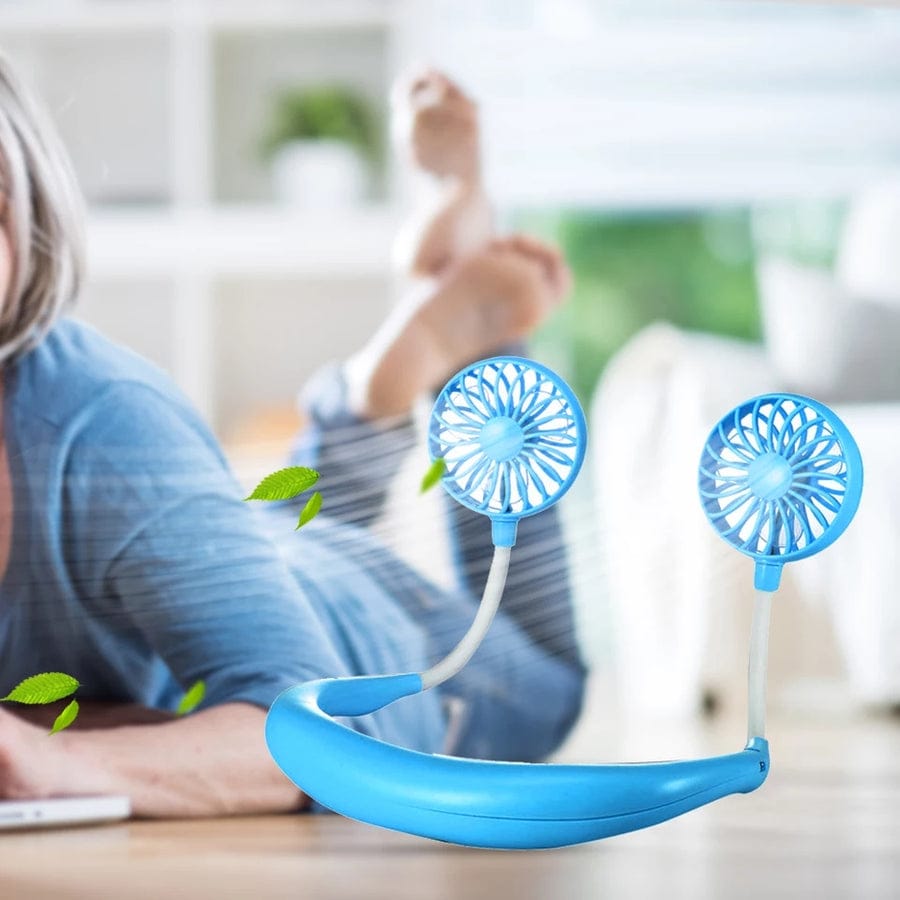 Portable Neck Fan – 360° Rotating Hands-Free USB Rechargeable Fan
